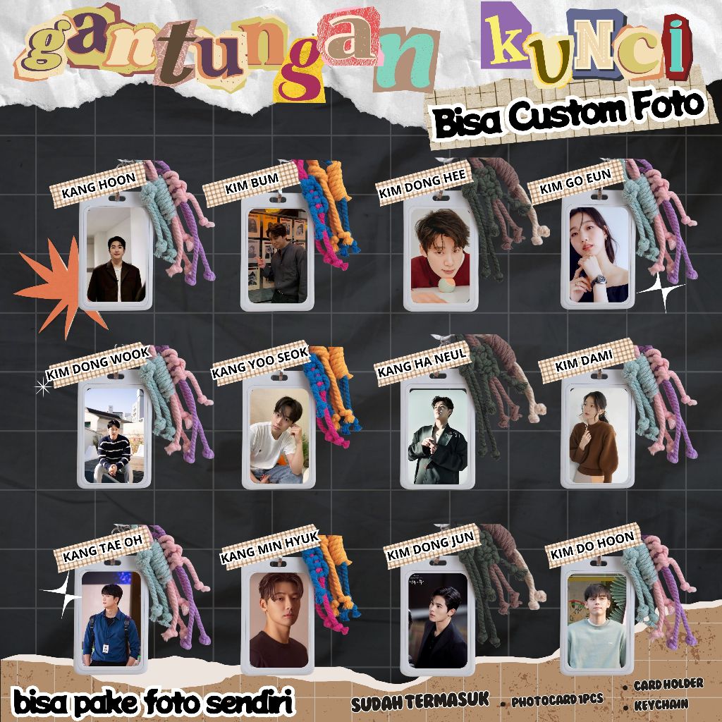 (BISA CUSTOM) GANTUNGAN KUNCI KEYCHAIN KPOP I KANG HA NEUL I KANG HOON I KANG MIN HYUK I KANG TAE OH