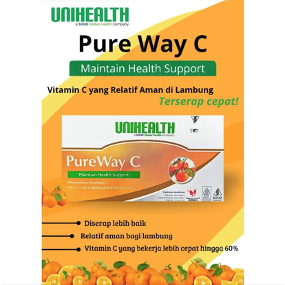 Suplemen Harian Vitamin C UNIHEALTH PureWay-C Antioksidan