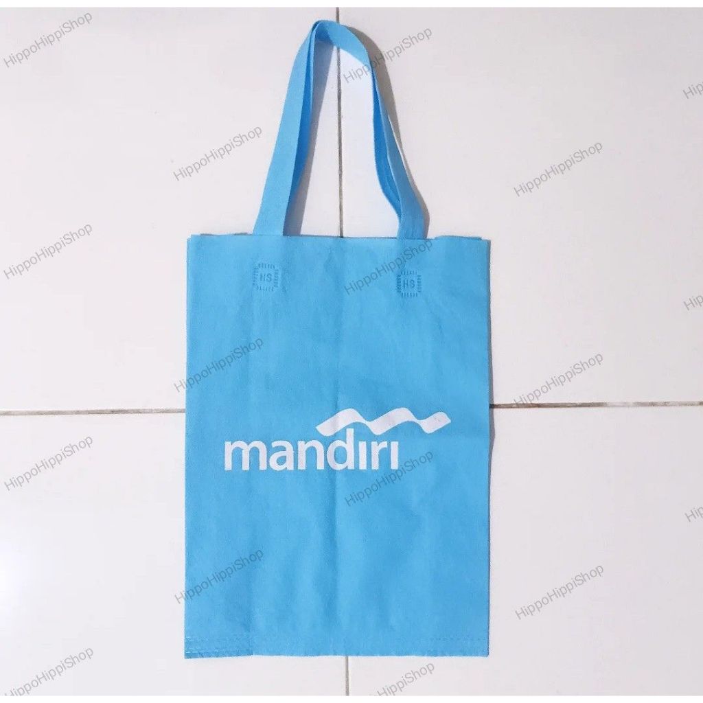 [New] Tas Spunbond Tas Belanja Biru Bank Mandiri