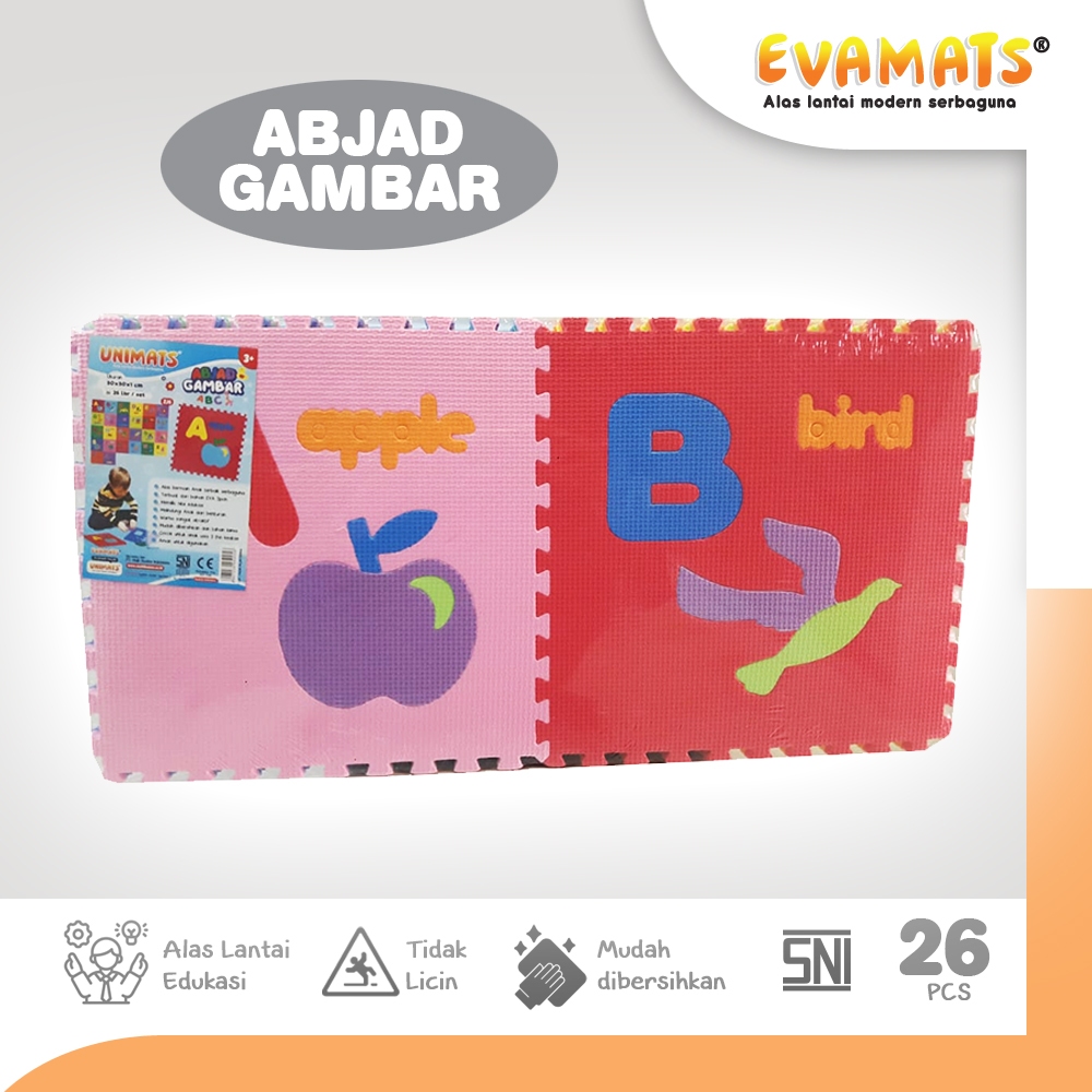 EVAMATS Puzzle Abjad Gambar | Puzzle ABC Alphabet | Mainan Edukasi