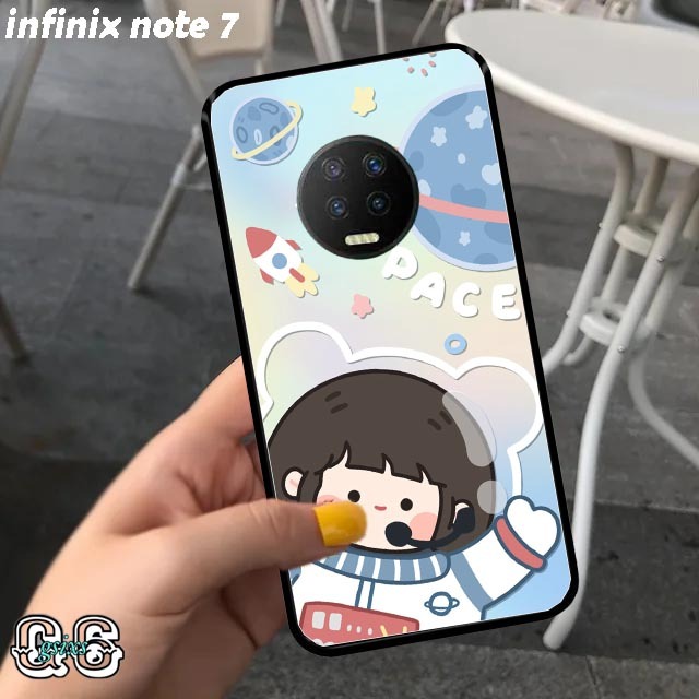 Casing Case Hp Glosy  Infinix Note 7  [ CARTOON CUTE ] Aneka casing, custom case, case aesthetic cas
