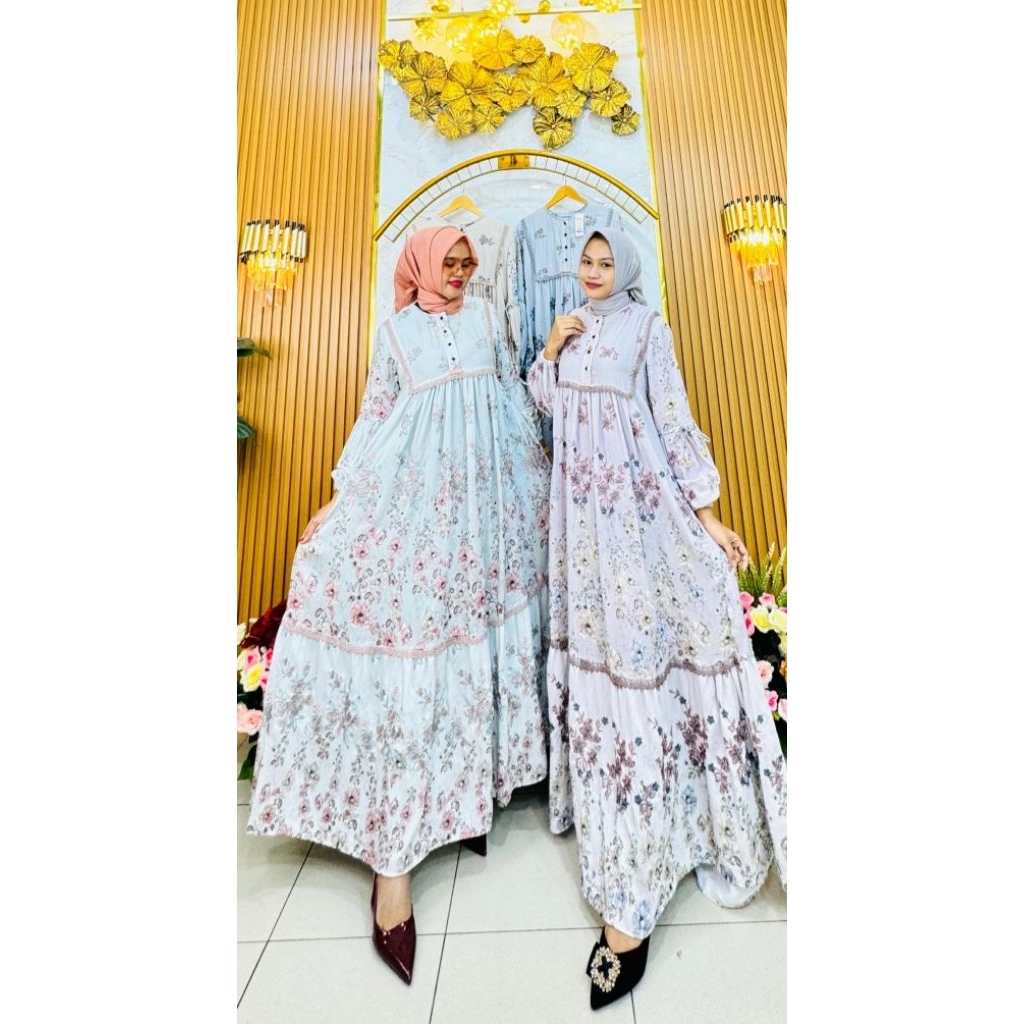 Gamis Renda Katun Bordir by Salvina.Ys (sal587)