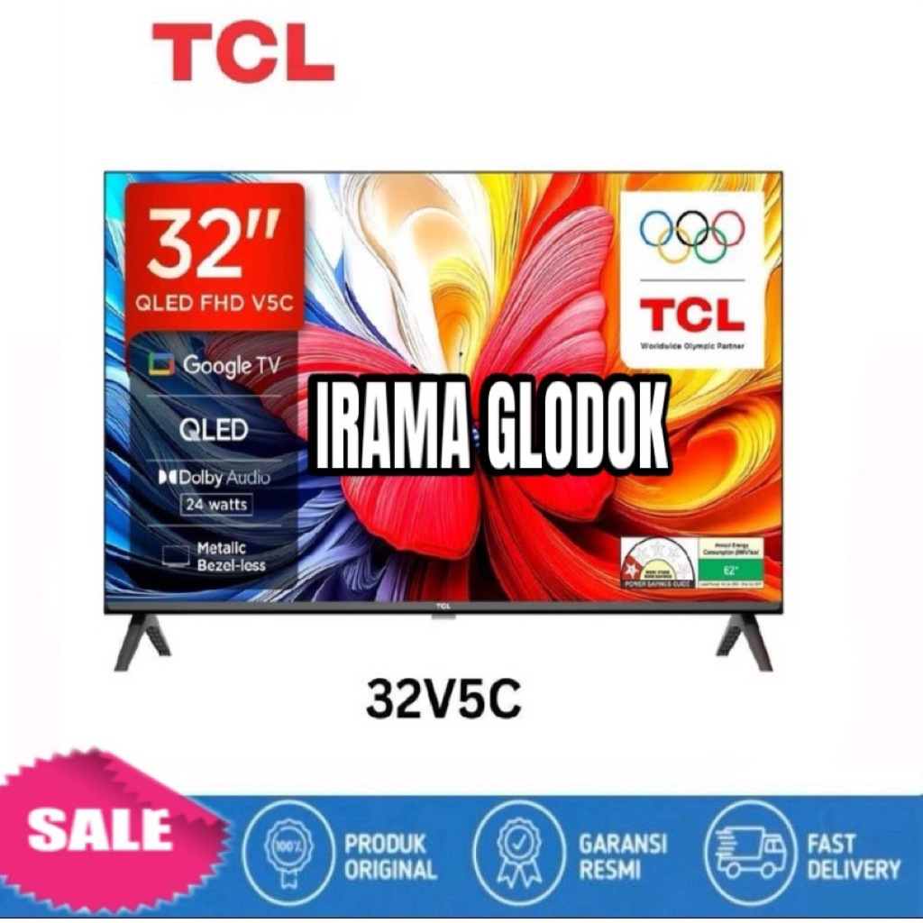 TCL Ultimate QLED FHD TV 32 inch V5C - HDR 10 - Dolby Audio - Smart Android 24 (Model: 32V5C) - TV