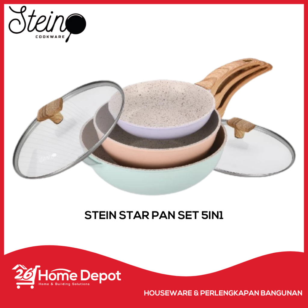 STEIN Star Pan 5IN1Panci Tumpuk Stackable 5IN1