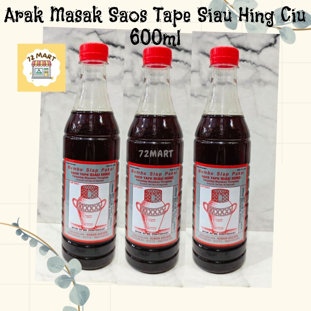Arak Masak Saos Tape siau Hing 600ml | Arak Masak Cap Guci Gentong