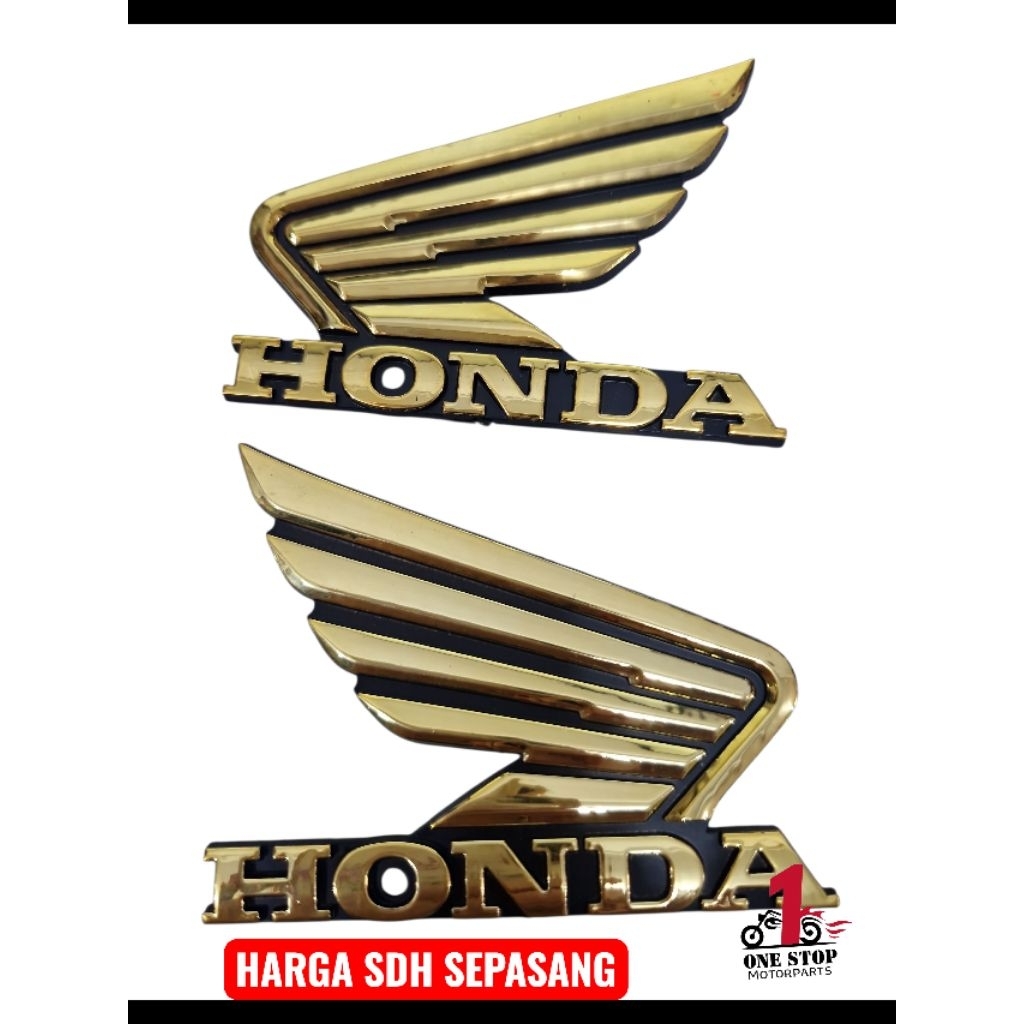 EMBLEM SAYAP HONDA WARNA GOLD