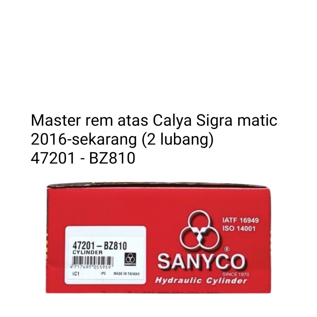Master Rem Atas Calya Sigra Matic (2 lubang) Sanyco 47201-BZ810