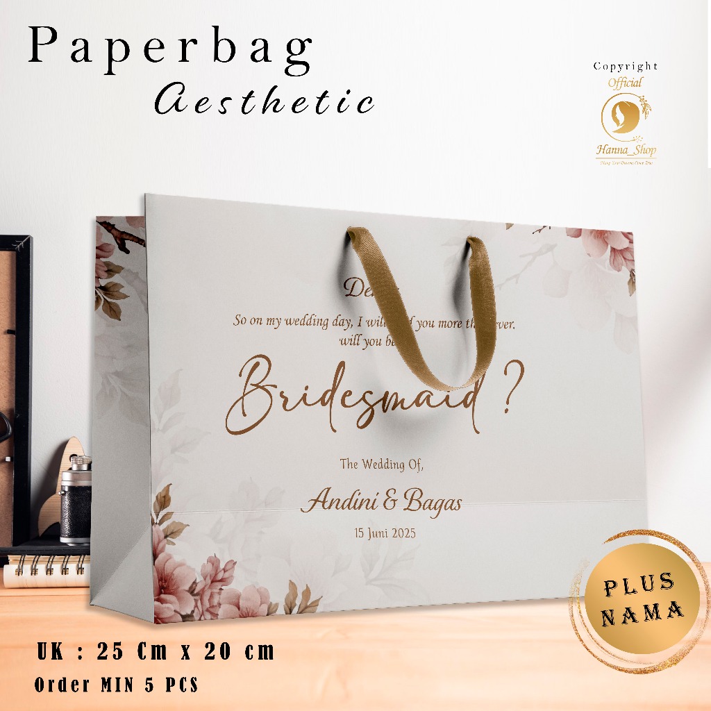 PAPERBAG BRIDESMAID WEDDING AESTHETIC