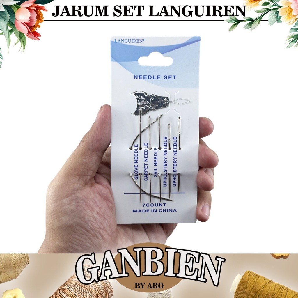 Jarum Jahit Tangan Set 7 Pcs - Jarum Serbaguna Kuat dan Awet Untuk Kulit, Karpet, Jok, Sofa
