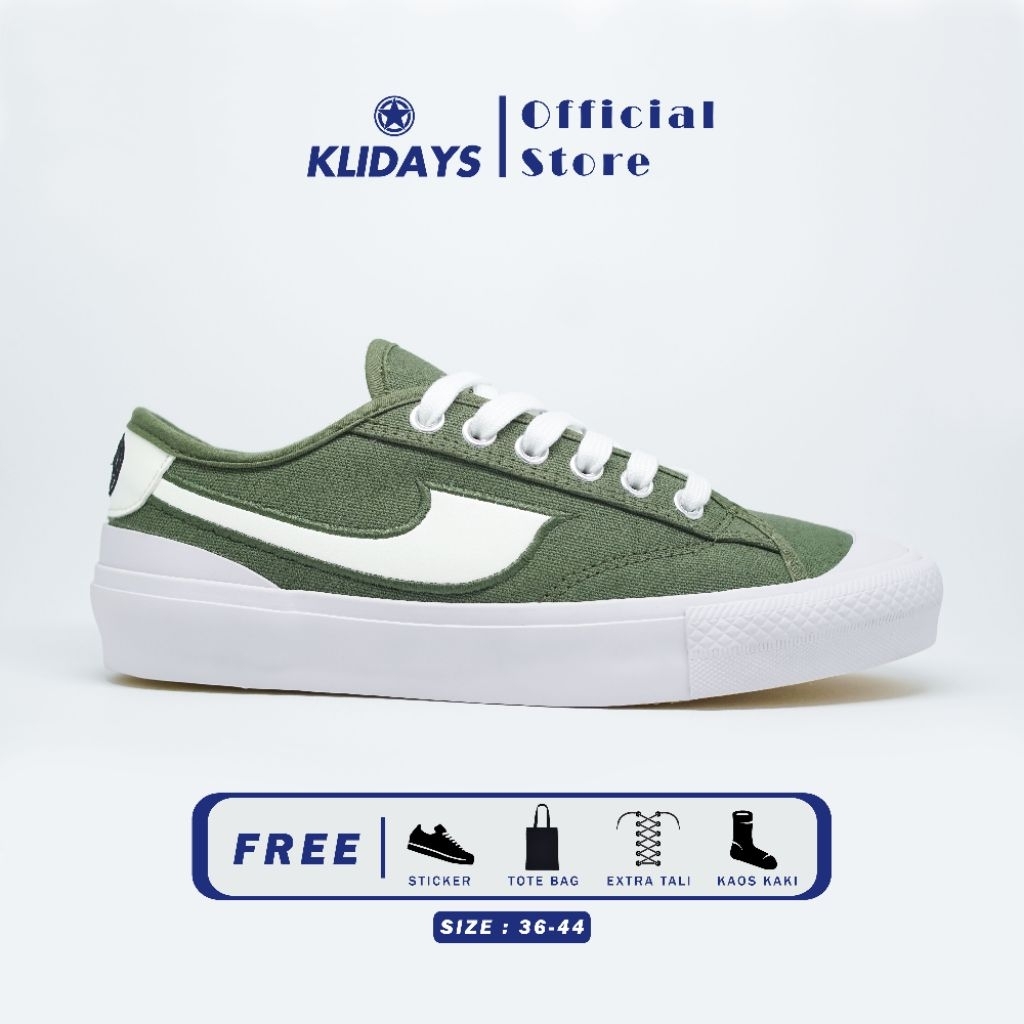 Sepatu Sneakers Klidays Reborn Hijau Army Sepatu Pria Wanita Unisex Terlaris Sepatu Gemuk Sepatu Cas