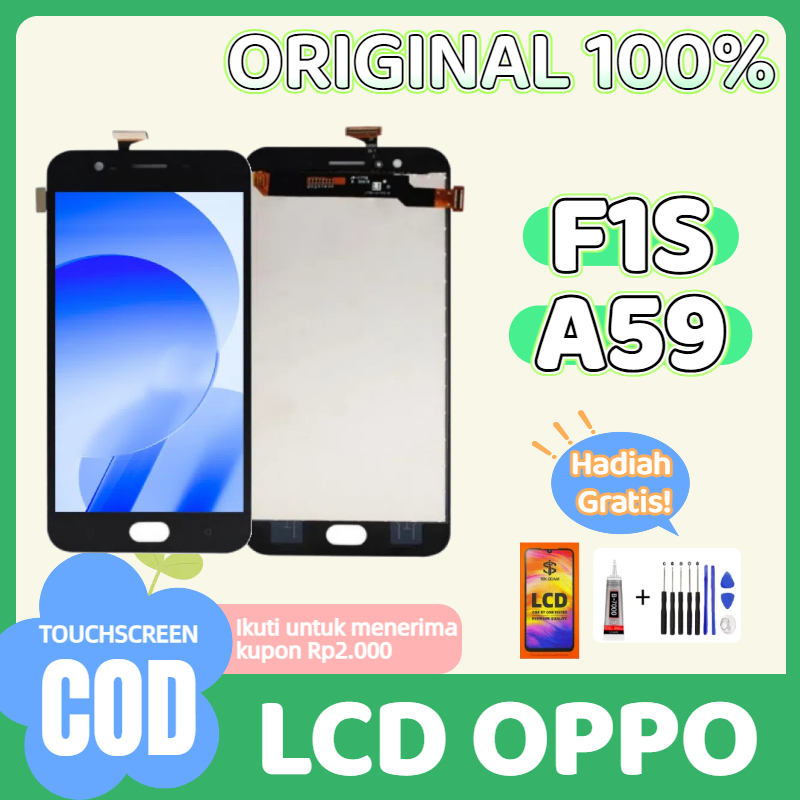 LCD OPPO F1S / LCD OPPO F1S ORIGINAL 100% OPPO A59 Original Fullset ORI ASLI Touchscreen Layar Ponse