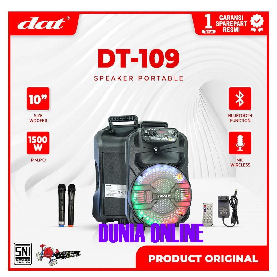 Speaker portable 10 inch DAT DT109 / speaker bluetooth dat dt 109  Original