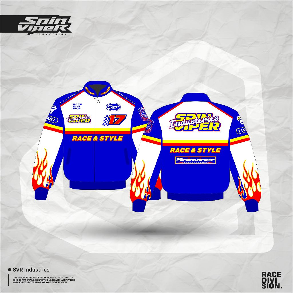 SVR NASCAR JACKET BLUE&WHITE