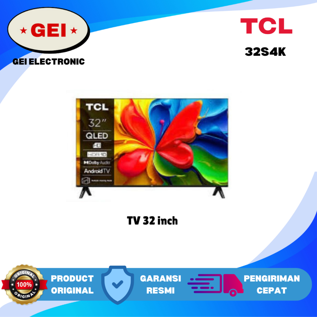 TCL TV 32S4K 32 INCH HD QLED Google TV 32 Inch