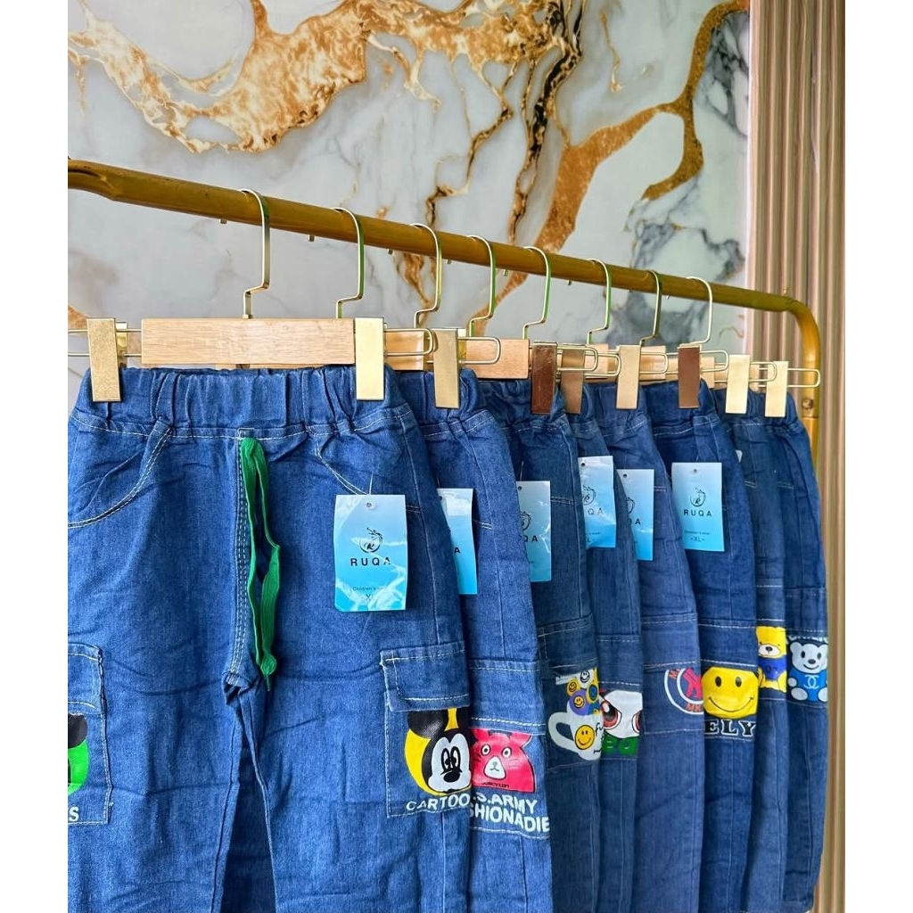Jeans Import Cargo Anak Laki-Laki