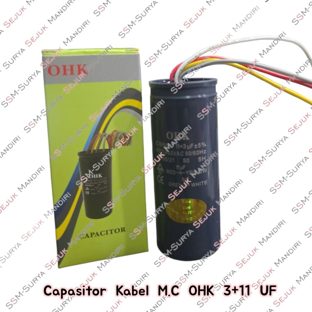 Kapasitor Mesin Cuci Ohk 11+3 Mikro 3+11 Mikro
