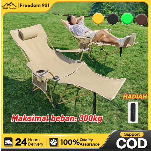 Kursi Lipat outdoor Kursi Lipat Santai Sandaran  kursi malas tempat tidur lipat kursi camping 300kg