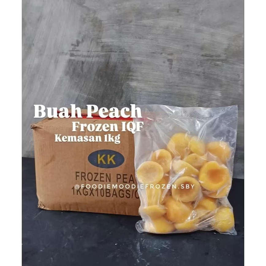 Buah peach/ persik/ rupas froxen IQF 1kg/ buah peach buah rupas buah persik