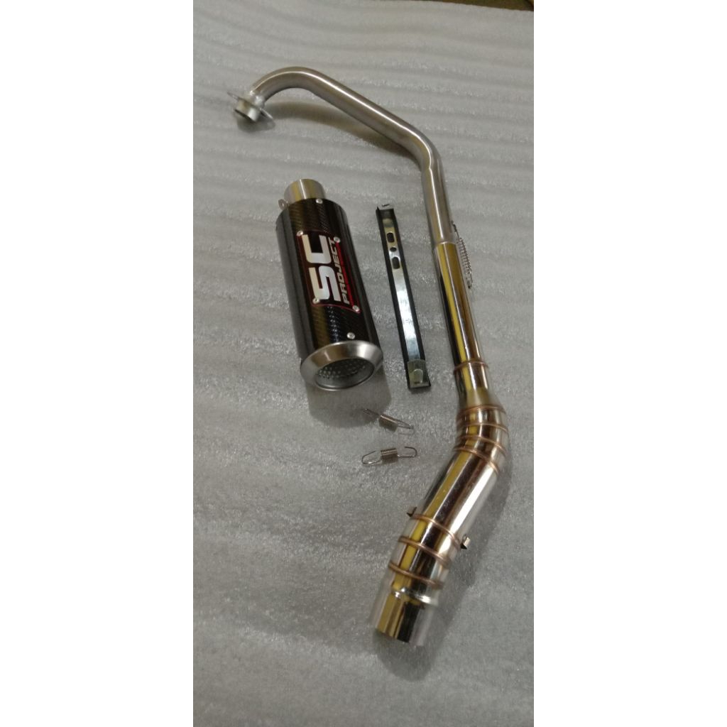 knalpot racing sc project karbon full sistem Vixion old Vixion new