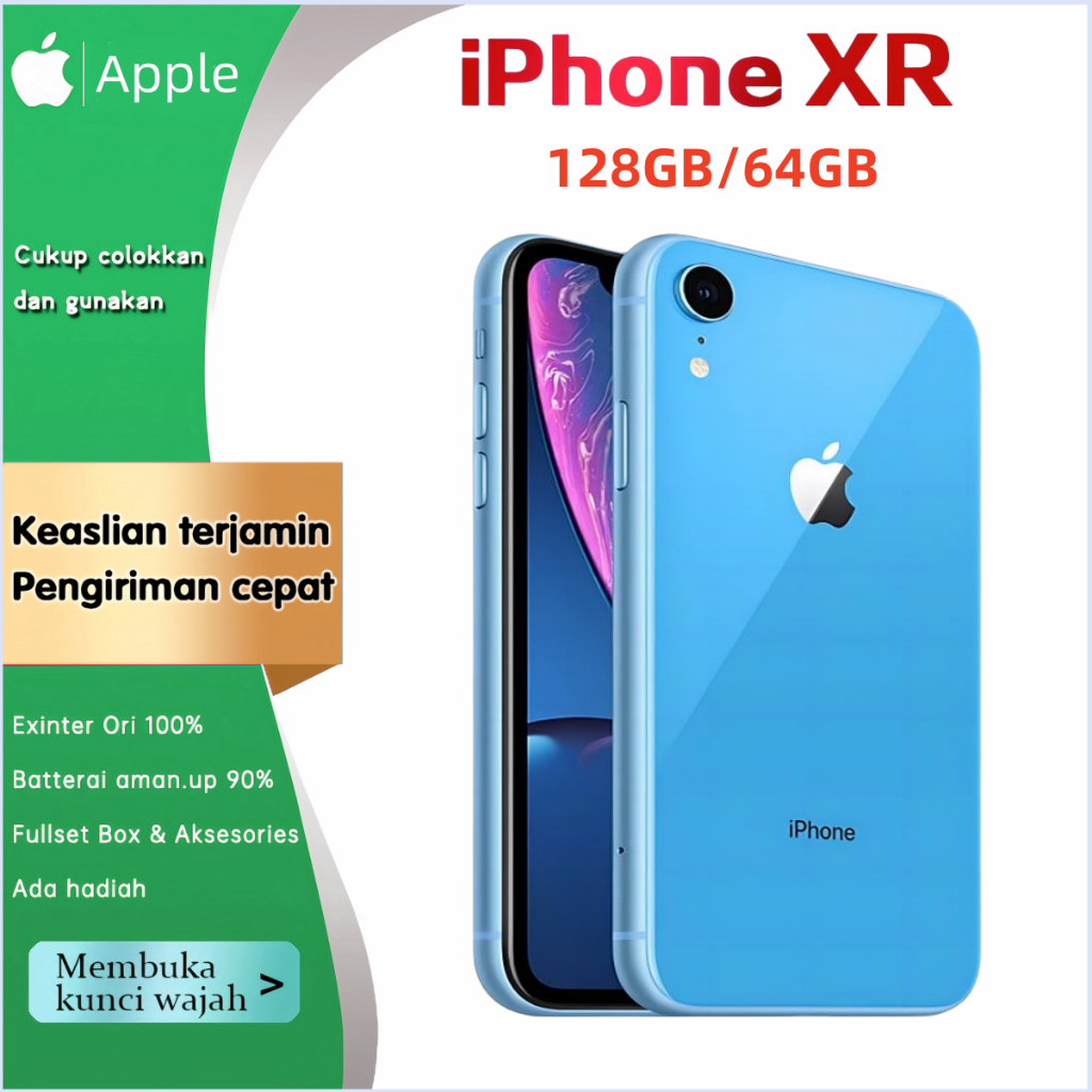 IPHONE XR 256GB/128GB/64GB fullset xr second mulus 100% original SECOND