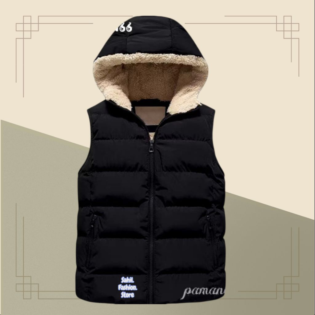 Sahil.Fashion.Store Vest Rompi Casual Multifungsi Outdoor Lapangan Unisex Keren Uniqlo Bigsize Motor