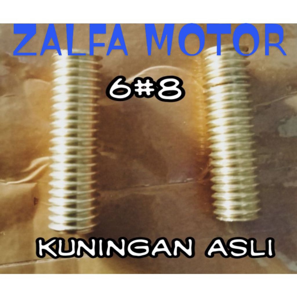 sok drat 6#8 kuningan asli..dalam drat 10 luar drat 12