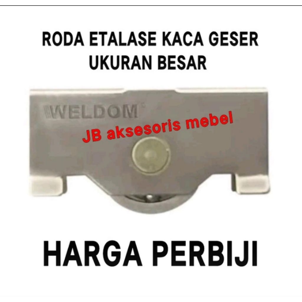 RODA SHOWCASE BESAR / RODA REL ETALASE LEMARI KACA