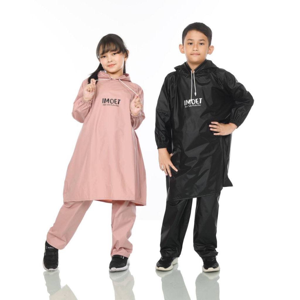 Jas Hujan Anak Ponco Celana Tebal Elastis Usia 4-12 Tahun