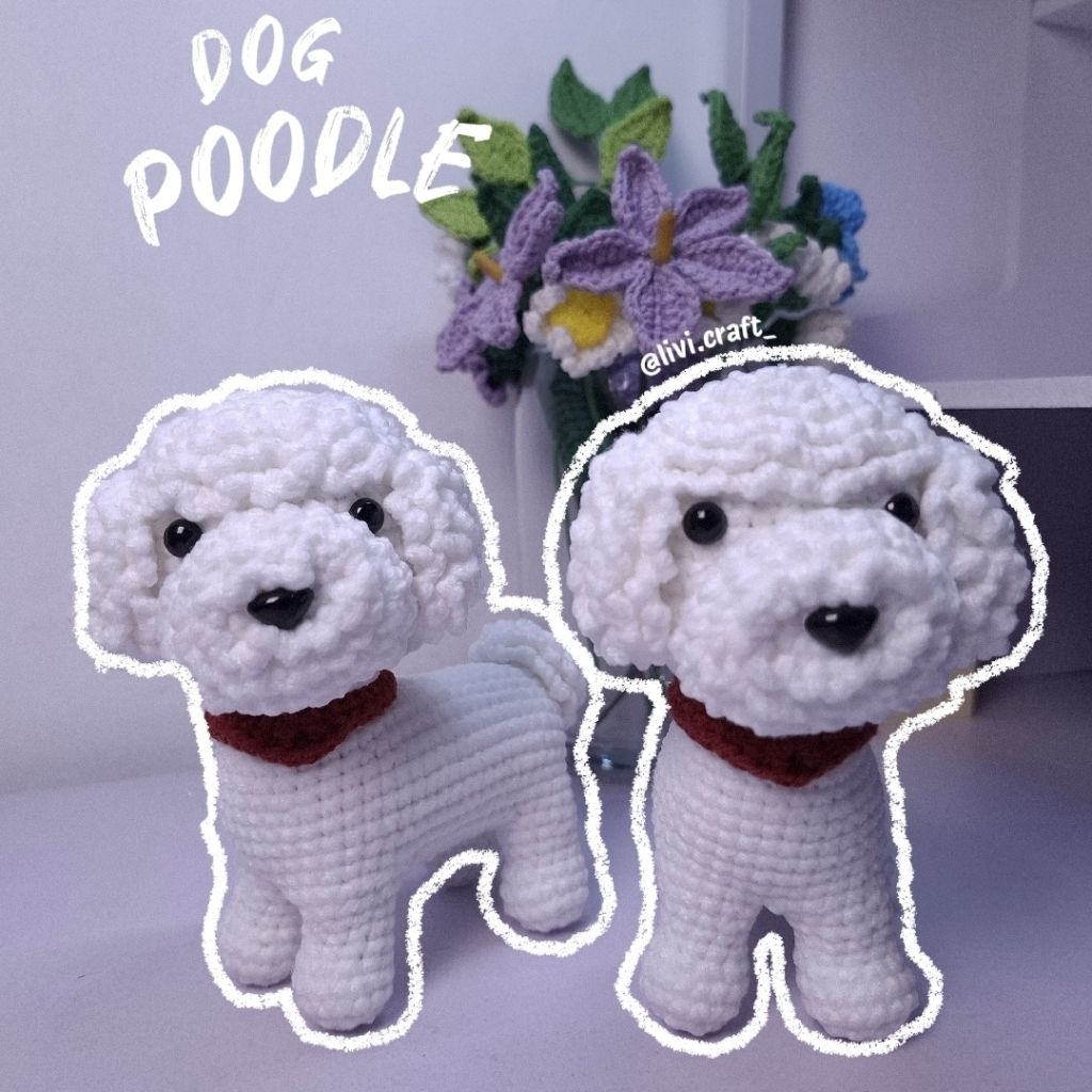 [LIVI CRAFT] AMIGURUMI POODLE DOG CROCHET KEYCHAIN | Gantungan Kunci Anjing Rajut | BONEKA RAJUT