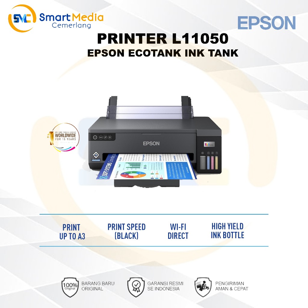 PRINTER EPSON EcoTank L11050 A3 A3+ Wi-Fi Ink Tank Printer