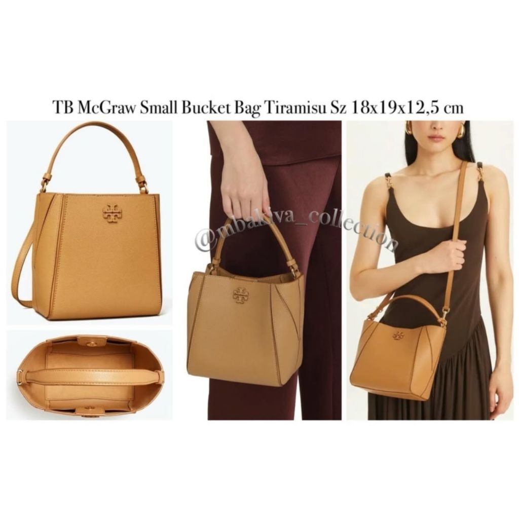 TB McGraw Small Bucket Bag Tiramisu