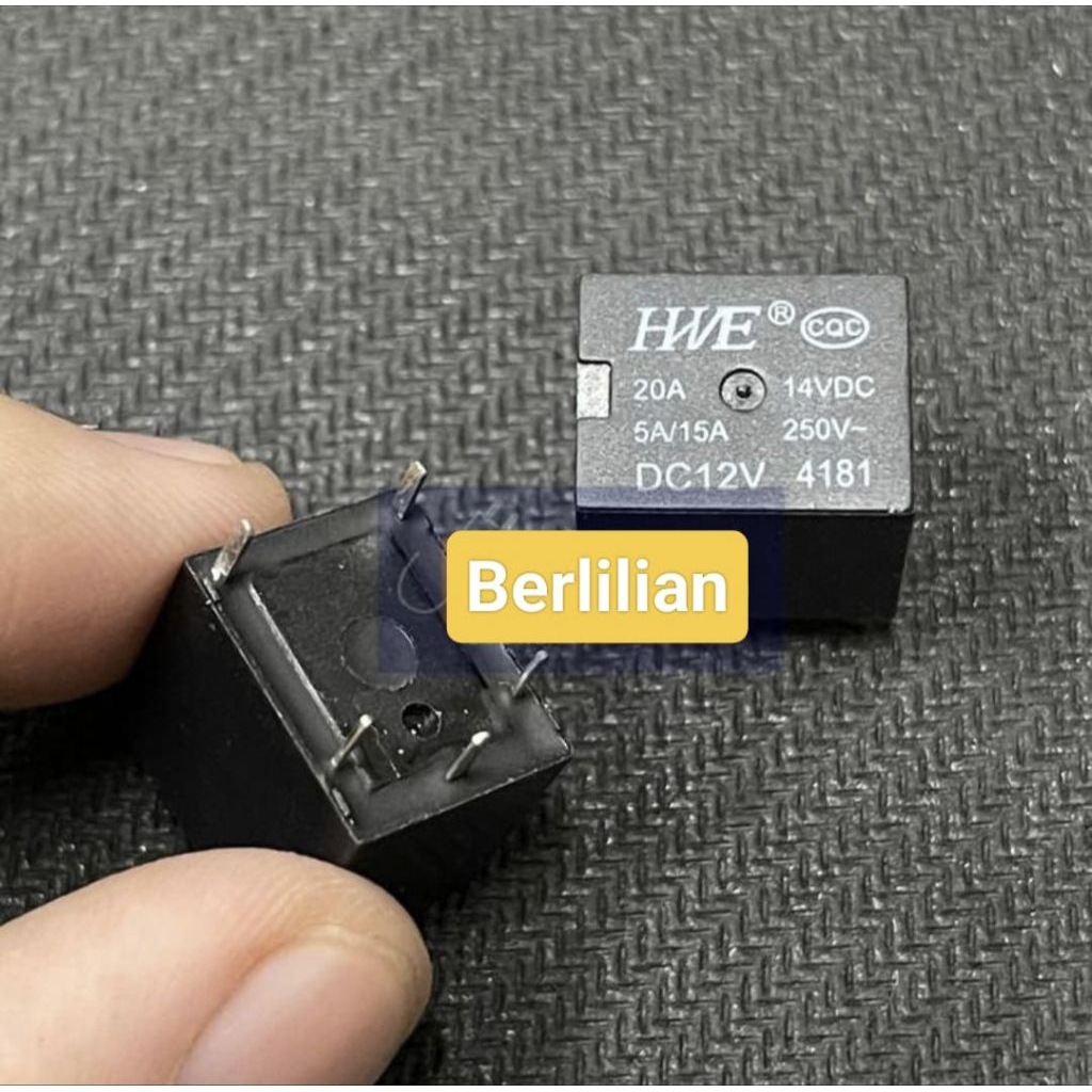 Riley DC 12V 20A 5 Pin HWE / Relay DC 12V 20A 5 Pin HWE ( Kualitas Bagus 20A )