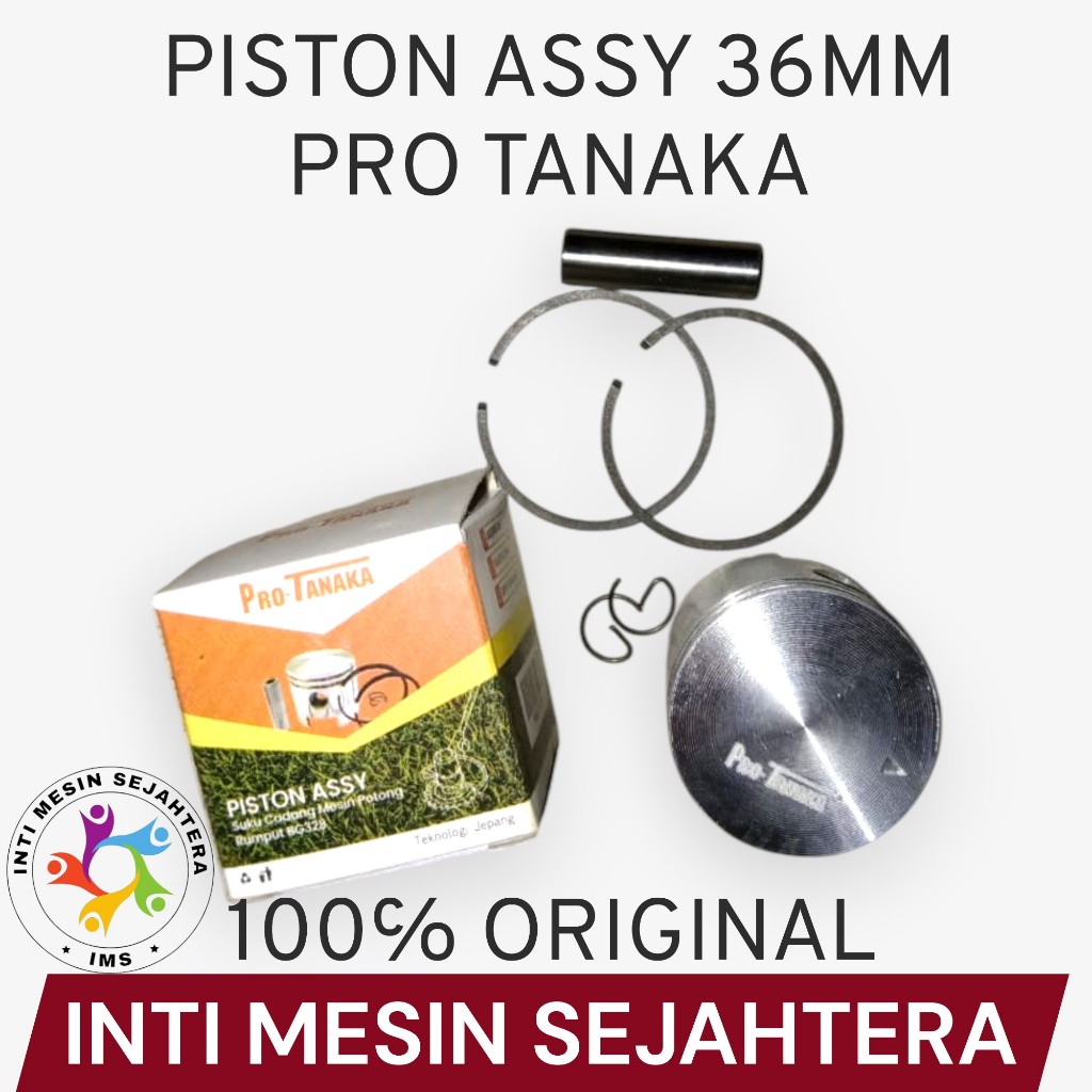 328/338 PRO TANAKA Piston Kit Set w/ Ring Piston Mesin Potong Rumput BG328  ORI 100% ORIGINAL ASLI