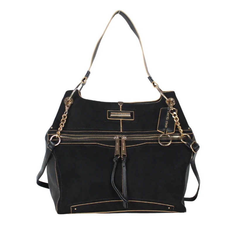 River Island Wanita Tas Suede PU Leather 13"