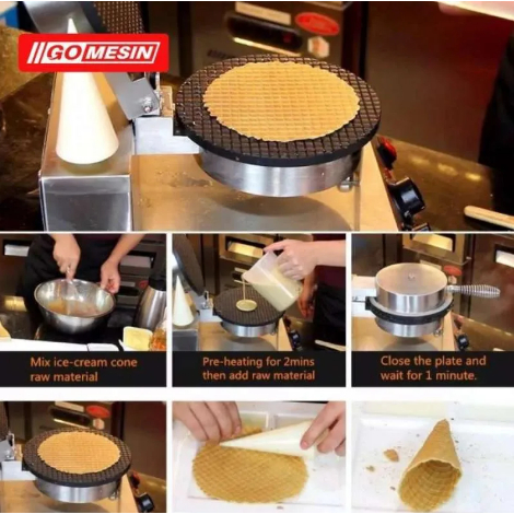 ICE CREAM CONE BAKER GOMESIN GM XP1 MESIN CETAKAN CONE ICE CREAM ES KRIM GARANSI RESMI