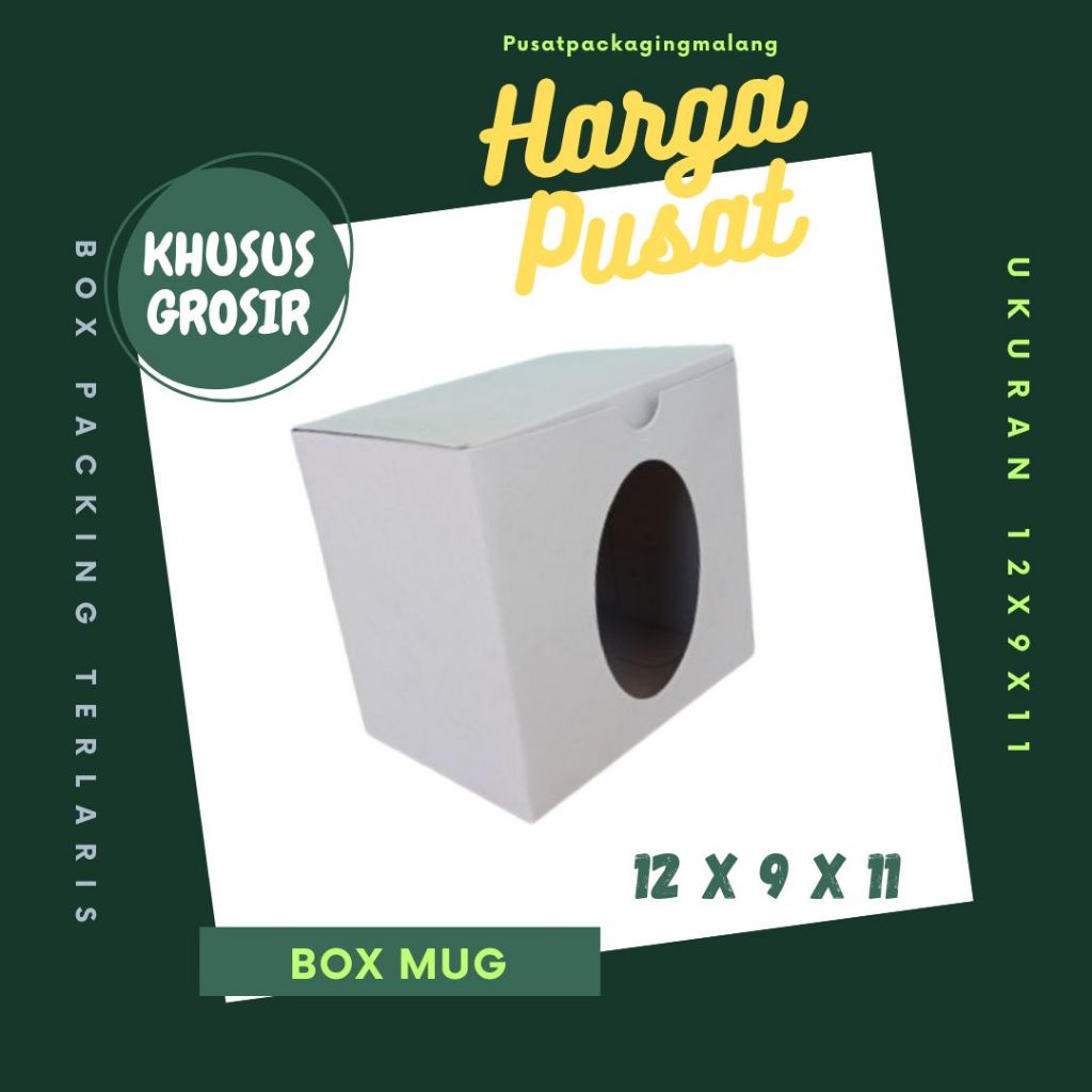 Kardus Mug Duplex 12x9x11 Box Dus Packing Gelas Kotak Kemasan Karton Souvenir Pusat Packaging Malang
