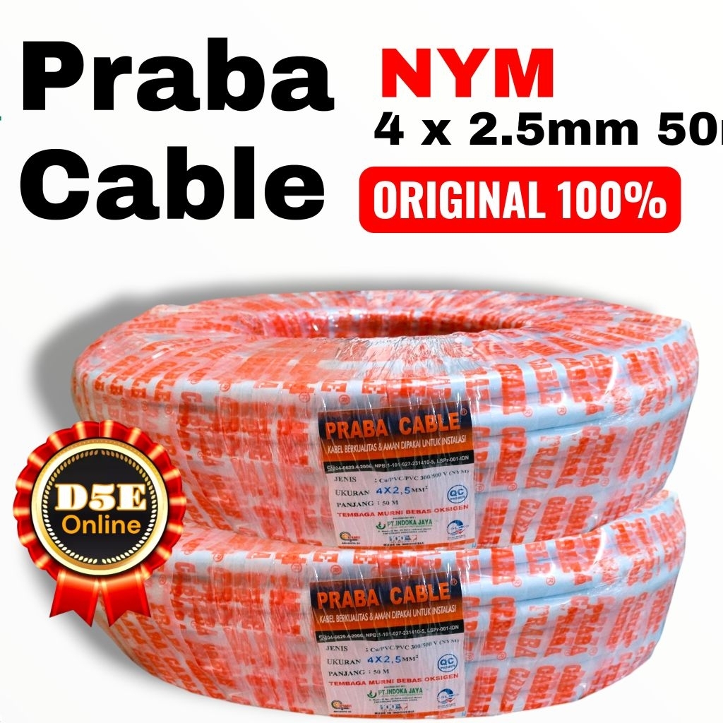 Kabel Praba NYM 4 X 2.5MM 50M ORIGINAL 100%