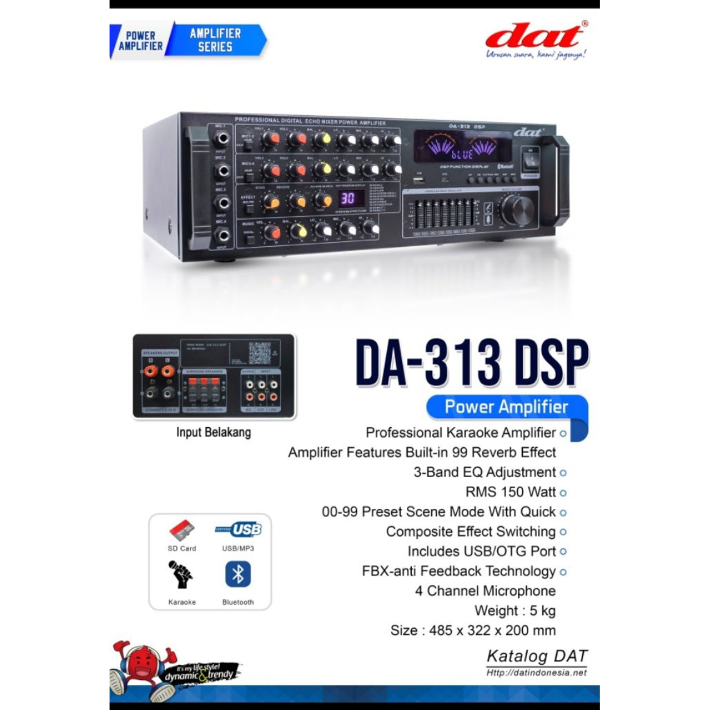 POWER AMPLIFIER DAT DA-313 DSP