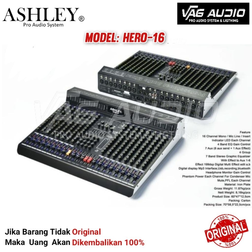 MIXER ASHLEY HERO-16, ORIGINAL ASHLEY HERO 16