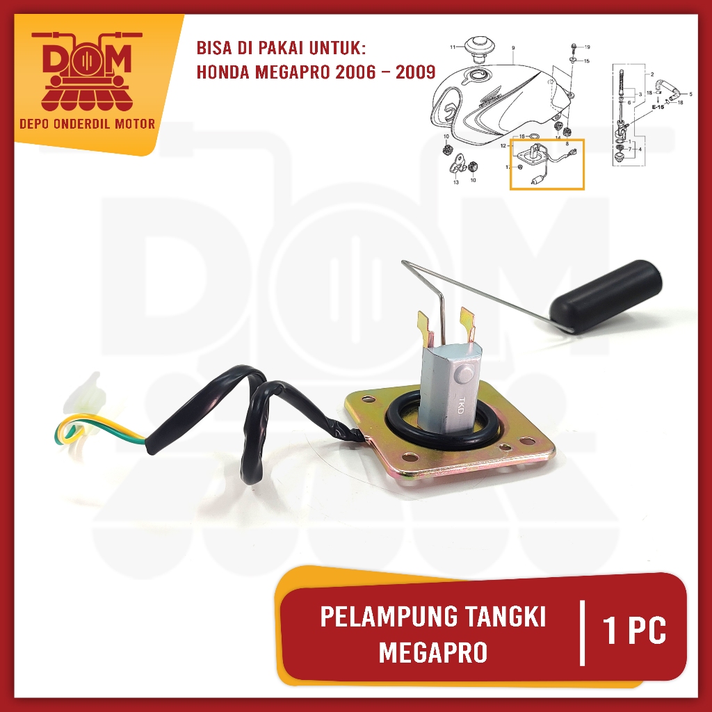 Pelampung Tangki Megapro New (TOKAIDO) Apung Tengki Sensor Fuel Bensin Mega Pro Primus Advance