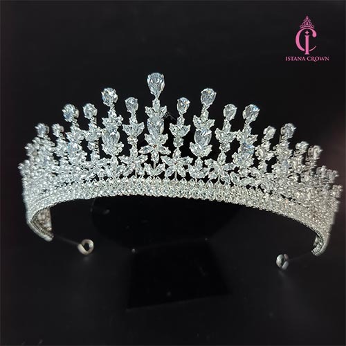 Kezia Zircon Crown - Mahkota Zircon Mewah - Zirconia Wedding Crown
