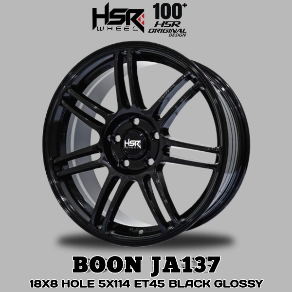 HSR Boon Ring 18 Baut 5 PCD 5X114 & 5X100 | Velg Mobil Lebar Rata R18