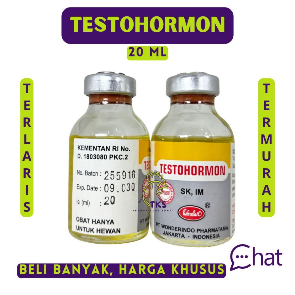 TESTOHORMON 20 ml - Mengatasi Gangguan Reproduksi Hewan Wonder