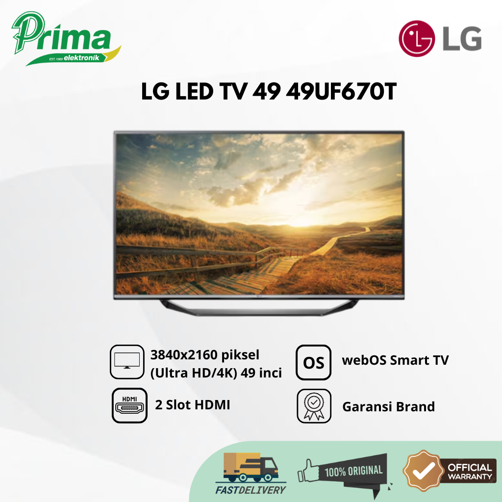 LG 49UF670T 49 INCH LED  TV GARANSI