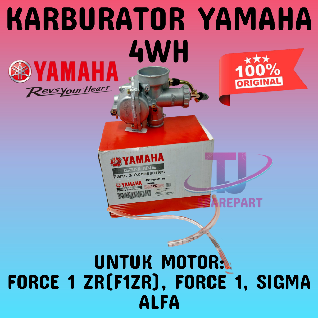 KARBURATOR ORIGINAL YAMAHA KODE 4WH ASLI SIAP PASANG 2T/TAK YGP F1ZR ALFA SIGMA KARBU ORI 4WH