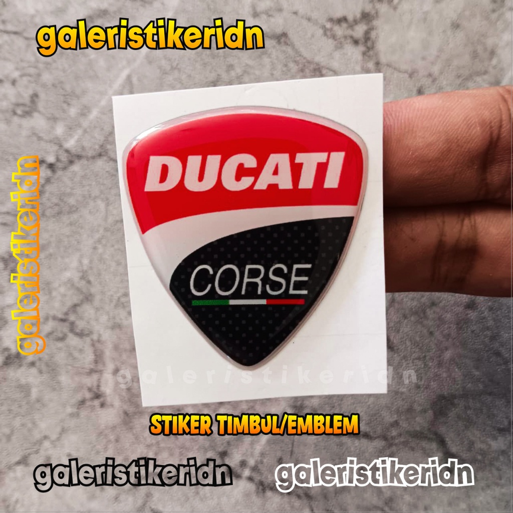 STIKER TIMBUL DUCATI CORSE