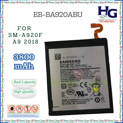Baterai Samsung A920 / A9 2018 SM-A920 / EB-BA920ABU ORI HG