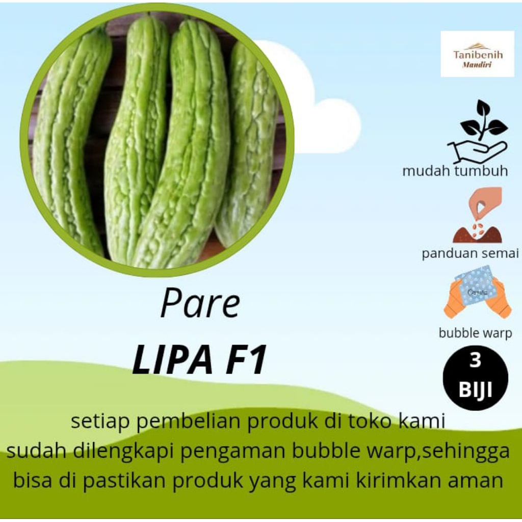 3 Biji Benih Pare LIPA F1