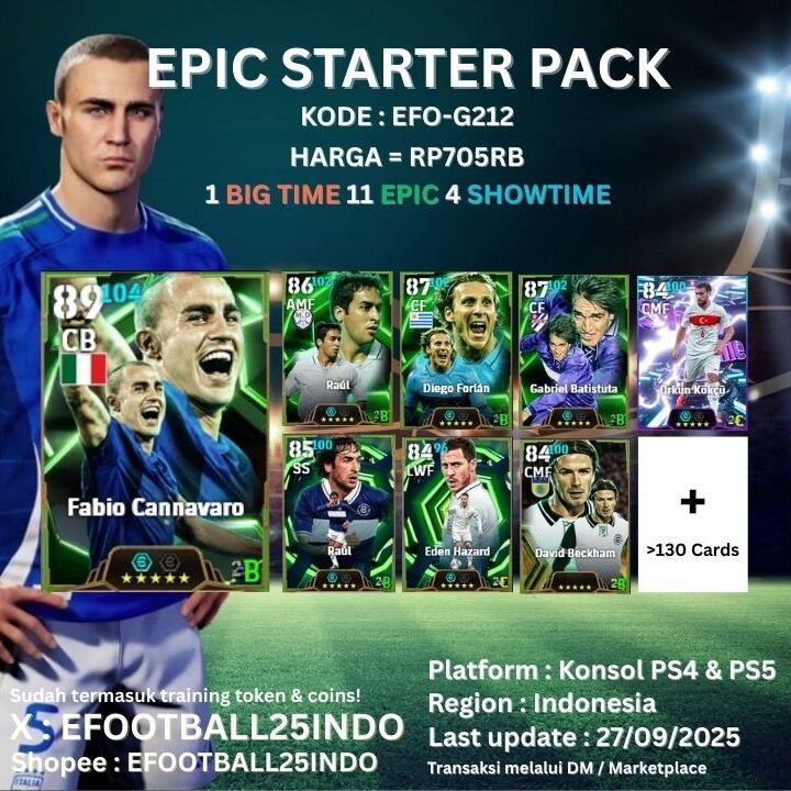 GrahaGamingID GGID-G212 Starter Pack Akun eFootball Konsol PS4 PS5