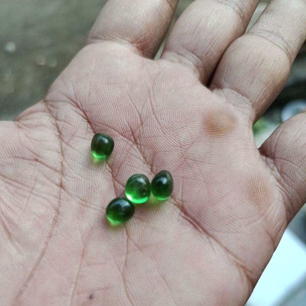 Batu Akik Kerikil Muslipan Lumut Ijo